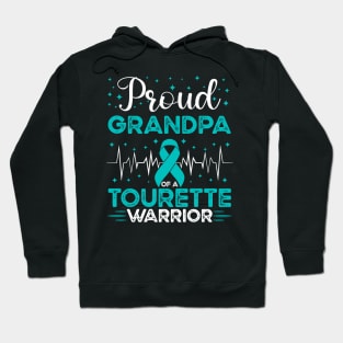 Proud Grandpa Of A Tourette Warrior Tourette Syndrome Awareness Hoodie